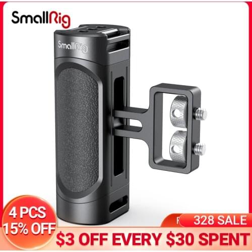 SmallRig Mini Side Handle For Universal Camera Cage Featuring Two 1/4" Thread Holes With 18mm Distance On The Side - 2916