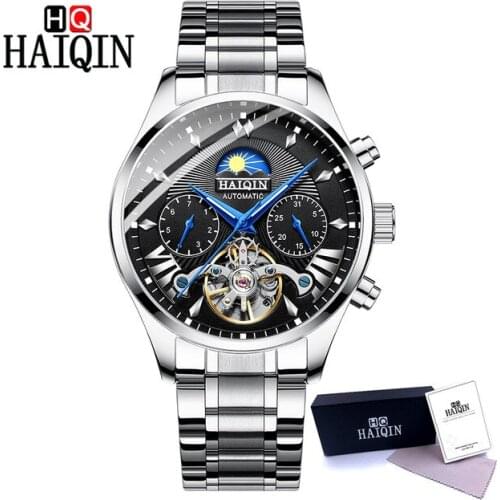 HAIQIN mens/mens watches top brand luxury automatic/mechanical/luxury watch men wristwatch mens reloj hombre tourbillon Clock