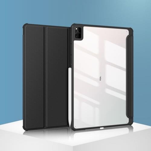 For Huawei MatePad Pro 12.6 Case 2021 PU Leather Smart Cover with Pencil Holder Trifold Sleeve For MatePad Pro 12.6 Dux Ducis