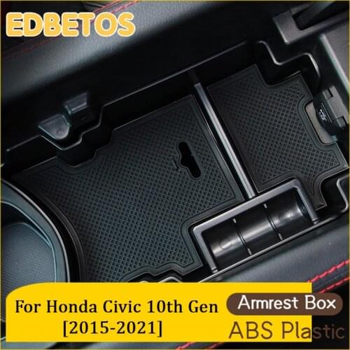 For Honda Civic 10 Gen Accessories 2016 2017 2018 2019 2020 Console Armrest Storage Organizer For Honda Car Accessories FC FK
