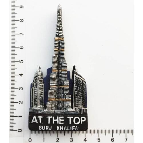 Dubai Burj Khali three-dimensional resin crafts magnetic stickers refrigerator stickers