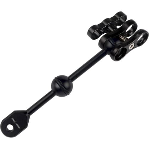 Double 1" Ball and YS head adapter arm System with Ball Clamp Mount for Strobe/video Light and Diving Underwater Handle Tray