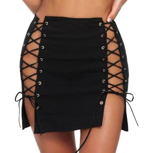 Denim Short Skirt Black Super Nightclub Womens Sexy Short Skirt A-line Skirt High Waist Nightclub Skinny Jeans Bar Stage Wear