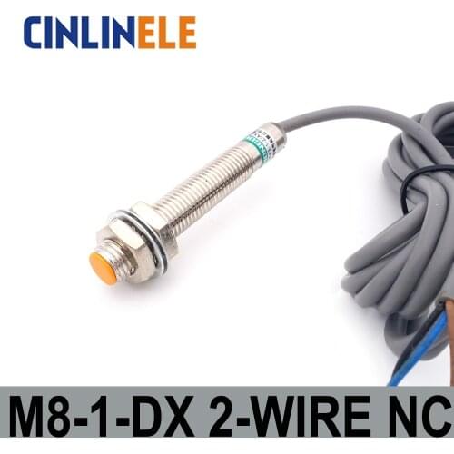 M8 LJ8A3-1-Z/DX 1mm 6-36V induction DC 2 WIRE NC metal sensor inductive proximity switch Screen shield type LJ8A3 sensor switch