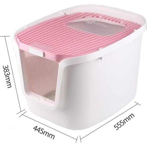 Top-entry cat litter box fully enclosed splash-proof cat toilet deodorant large square cat supplies