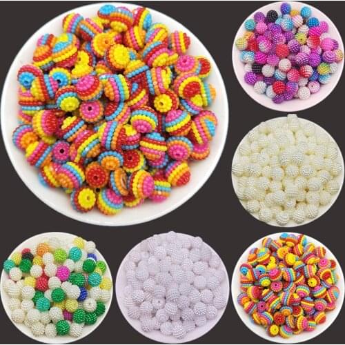 10mm 50pcs Imitation pearl ball Beads Bayberry Beads Round Loose Beads For DIY Jewelry Making Accessories High Quality