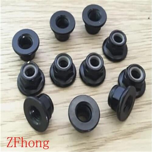 M3 m4 m5 m6 m8 steel with black flange nylon lock nut nuts