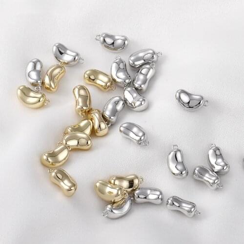 Min order 30pcs/lot cute cartoon peanut/Peas shape 3D copper floating locket charms diy jewelry earring/garment accessory