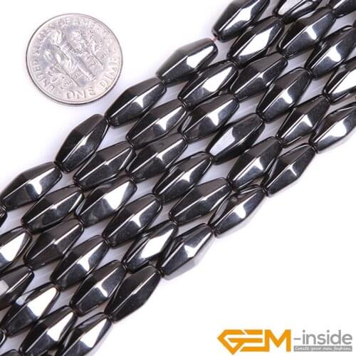 Natural Magnetic Black Hematite Bicone Beads For Jewelry Making Strand 15 inch DIY Jewelry Accessorries Bead For Men Women Gifts