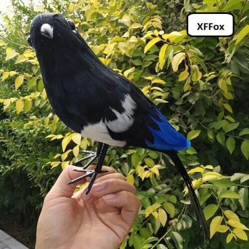 New simulation Magpie bird model foam&furs real life turned Magpie bird doll gift about 35cm xf1076