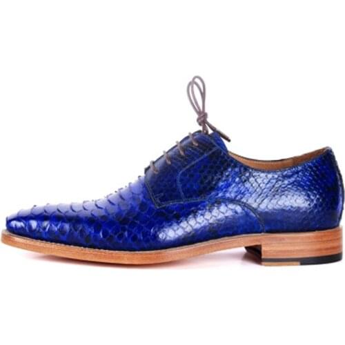 Hubu new product Python skin Pure manual python shoes business casual shoes men formal shoes real leather soles men shoes