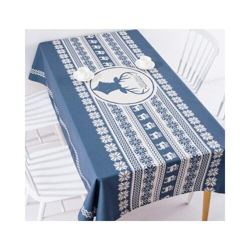 Thickened deer rectangular table cloth dining room desk dinner cloth cover towel round tablecloth linen cotton home antependium