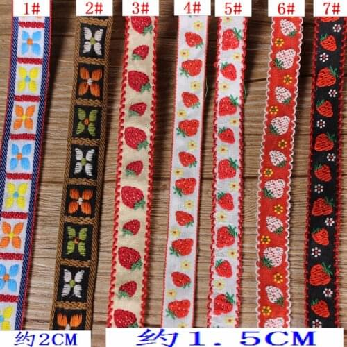 Colorful stage costumes clothing accessories ethnic style handmade lace ribbon DIY clothing accessories Z229
