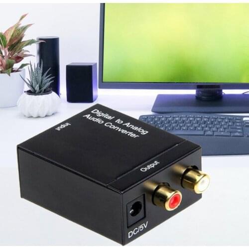 RCA adapter Audio Converter High Resolution Fast Transmission Plastic Digital to Analog Audio Converter for Home