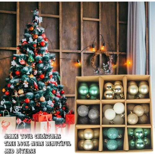 Christmas Tree Ball Ornaments Gift Colorful Party Glitter Ball Decor Mall Home Garden Hanging Pendant