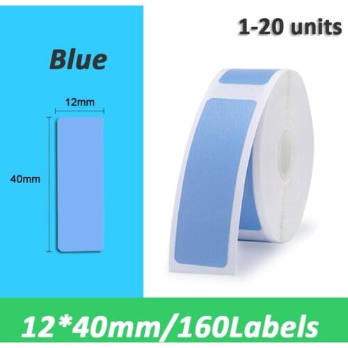 Blue 12x40mm label for Niimbot D11 Wireless label maker Portable Bluetooth Thermal Label Printer Home Office Printer