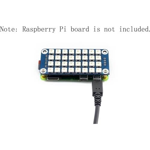 WS2812B 4X8 RGB LED Dot Matrix Display Module Shield HAT for Raspberry Pi Zero W H 3 4 B+ Accessories