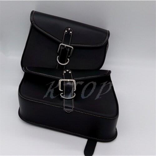 1Pair Motorcycle PU Leather Saddlebag Saddle Bag Luggage Bag Fit For Harley Sportster XL 883