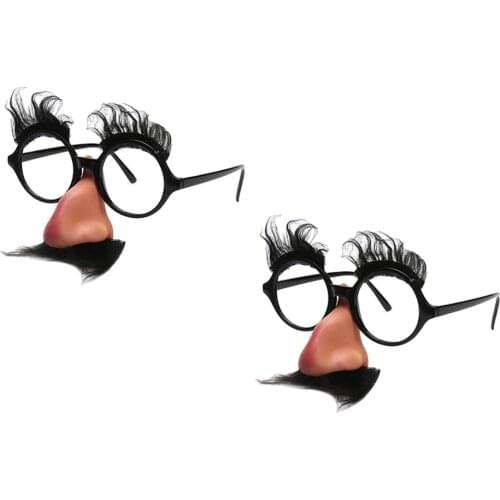 2pcs Novelty Eyebrow Nose Mustache Glasses Cosplay Dress Up Party Props Gift