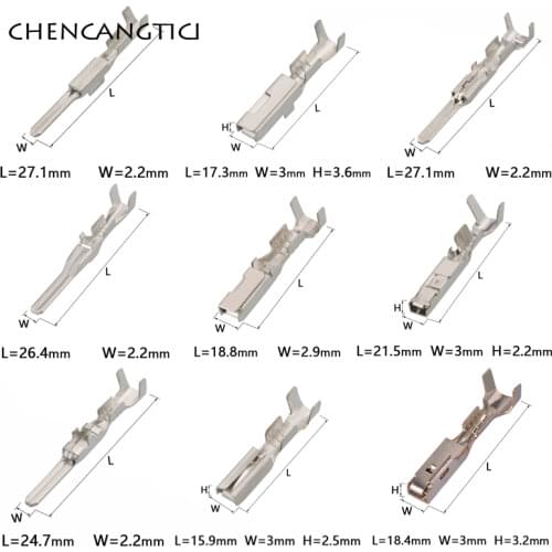 50 Pcs Car Crimp Splice Terminal Auto Wire Cable Female or Male Connector 2.2 MM Series Pin for HYUNDAI KIA VW