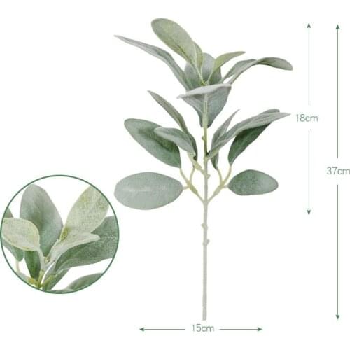 37CM Artificial Silk Rabbit Ear Plant Branch Home Accessories Christmas Decor Wedding Decoration Flowers DIY Flower Arrangement