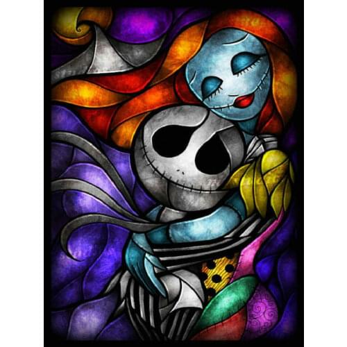 5D diamond painting full square / round diamond embroidery Skull head couple pattern diamond diy mosaic home decoration