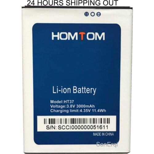 Original for homtom ht37 Battery 3000mAh Full Capacity New for homtom ht37 pro Batterie Bateria