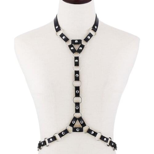 Bondage Women choker Fetish Chest Harness Lingerie Harajuku Sexy Body Harness Erotic Body Cage Bra goth Suspenders Accessories