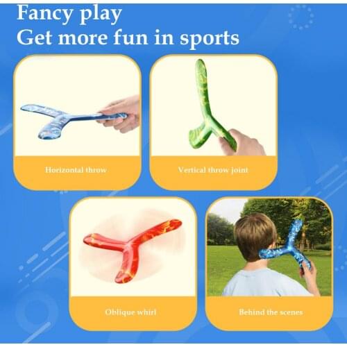 Boomerangs Outdoor Recreational Children Throwing Sports Toy Children Throwing Boomerang Childrens PU Darts