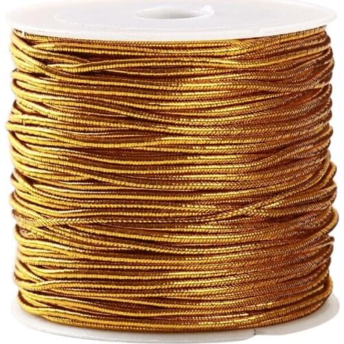2020 New Elastic Gold Silk Rope Ribbon Gift Packaging Rope Handmade Craft Rope Birthday Party Supplies Wedding Decoration