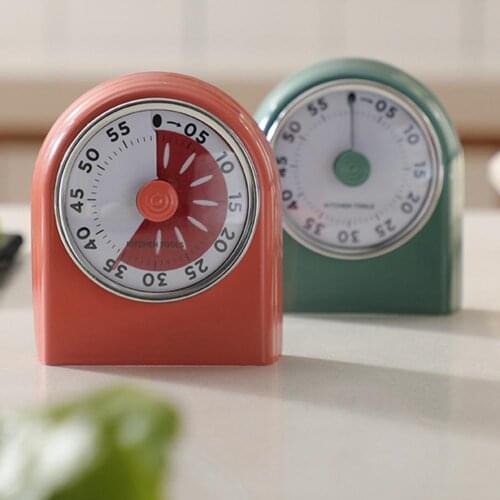 Magnetic Kitchen Timer Stainless Steel Mechanical Timer Fridge Magnet Manual Countdown Clocks Cooking Reminder Stopwatch Timer