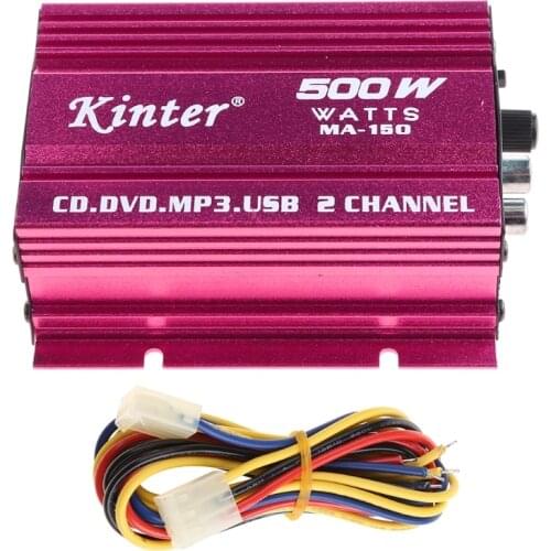 Mini Hi-Fi 500W 2 Channel Stereo Audio Amplifier For Car Auto Motorcycle HOT