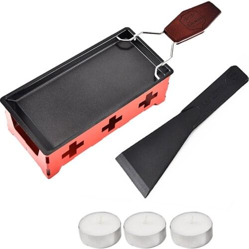 Grill Cheese Raclette Set Non-stick Griller Mini BBQ Cheese Board Baked Cheese Oven Iron Swiss Cheese Melter Pan TrayGrill Chees