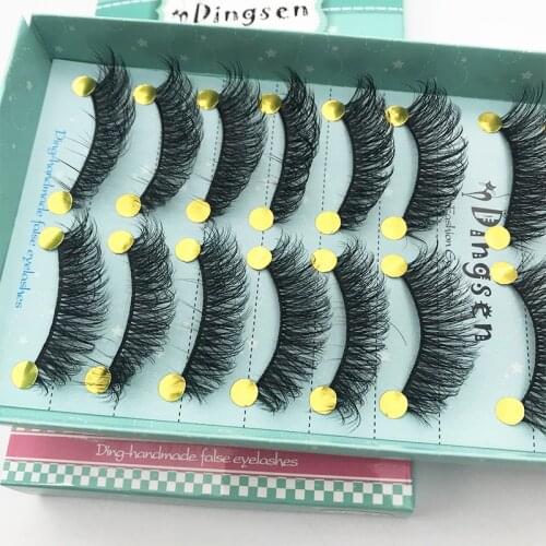 10pairs/lot natural false eyelashes fake lashes long makeup 3d mink lashes eyelash extension mink eyelashes for Makeup Comestics