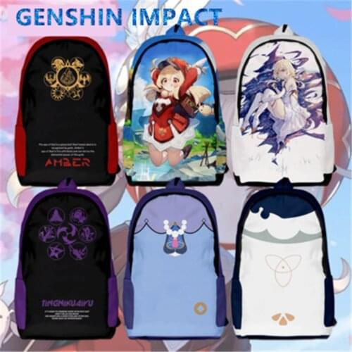 2021 NEW GAME GENSHIN IMPACT Backpack Anime Student School Bag Men And Women Rucksack, Come And Choose The Pattern You Like
