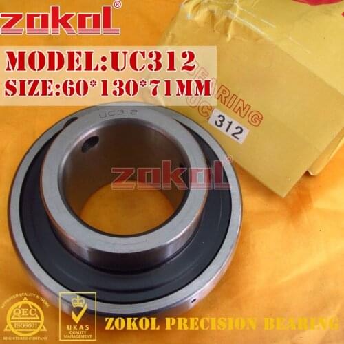 ZOKOL bearing UC312 90612 Pillow Block Ball Bearing 60*130*71mm
