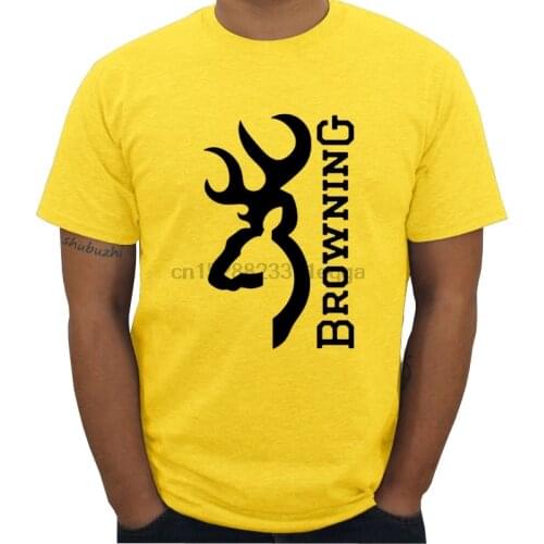 Printing Browning Fashion T-Shirts Summer Straight 100% Cotton Round Neck
