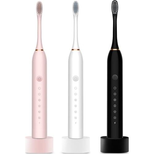 2021 New IPX-7 Sonic Electric Toothbrush Ultrasonic Automatic Smart Tooth Brush USB Wireless Charge Base Waterproof 60 days X3