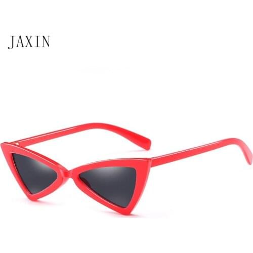 JAXIN Cat eye sunglasses women personality triangle Sun Glasses fashion brand designer butterfly trend glasses UV400 okulary