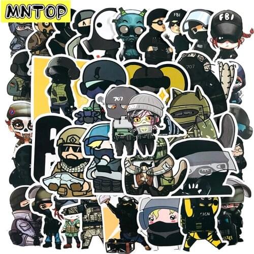 10/30/49Pcs/set Game Rainbow Six Waterproof Stickers For Skateboards Laptop Luggage Guitar Phone Refrigerator Motorcycle Car