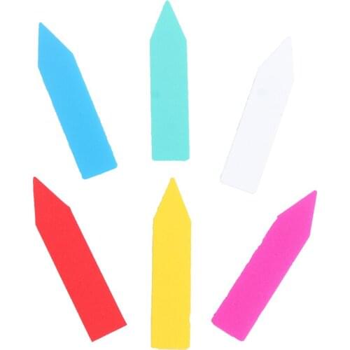 100PCS/set 5cm Colorful Plant Markers Garden Bonsai Succulent Seedings Tags Sign PVC Gardening Labels Stake On Soil Paint Sticks