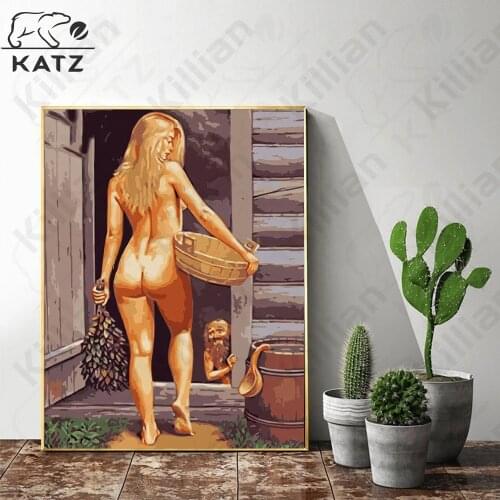 Dimond Painting Girl Portrait Nude Busty Woman Embroidery Crossing Diy Oil Painting Mosaic Art Cross Stitch Home Decoration