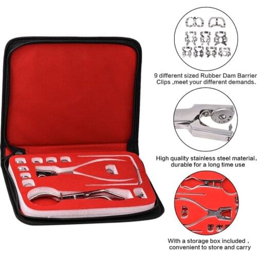 1 Set Dental Dam Perforator Dental Dam Hole Puncher Dental Rubber Dam Puncher Set Puncher Pliers for Dentist Orthodontic Tools