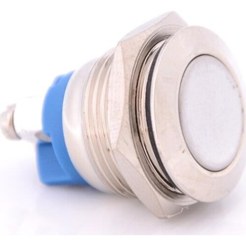 1PCS 16mm Start Horn Button Momentary Stainless Steel Metal Push Button Switch Hot Selling