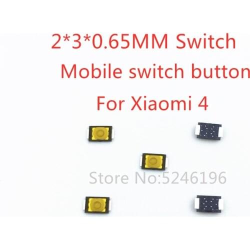 10-100pcs 2*3*0.65MM 2x3x0.65MM For Xiaomi 4 Tactile Push Button Switch Tact 2 Pin Micro Switch SMD for Mobile Phone