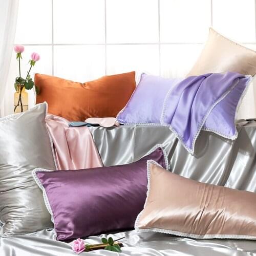 SISISILK 100% pure silk pillowcase silk pillowcase small lace natural silk pillowcase mulberry silk pillowcase