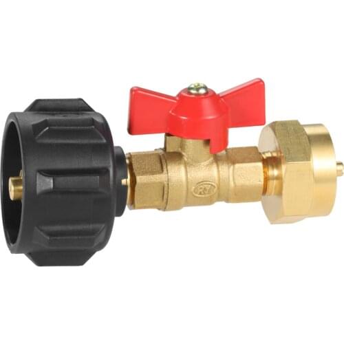 1lb Propane Bottle Tank QCC1 Propane Refill Adapter from 20~40LBS Cylinder Shut Off On/Off Controller Valve Gas Easy Filler