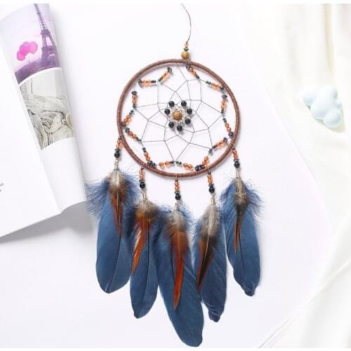 2018 New Creative Dream Catcher Wind Chime Feather Ornaments Bedside Bedroom Living Room Wall Handmade Decorative Pendant-60243