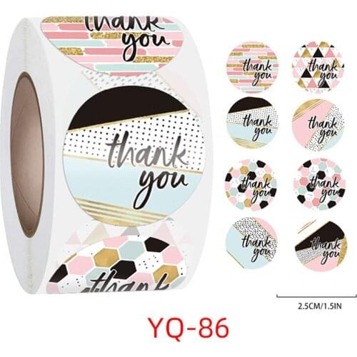 500Pcs Cute Animal Thank You Sticker Gift Packaging Decoration Business Envelope Sealing Label Stationery Sticker