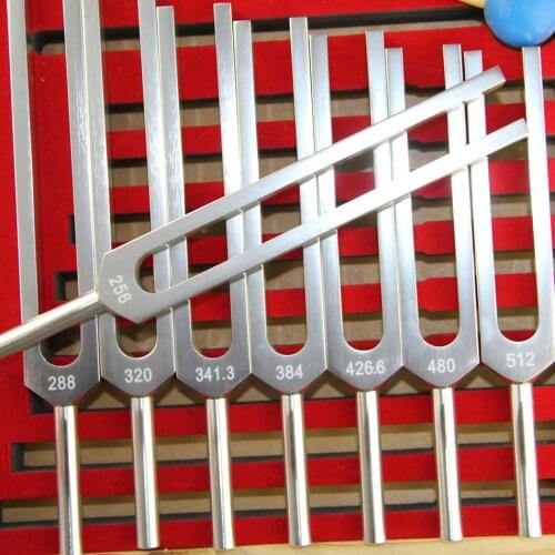 Aluminum Alloy 8 Group Golden Tuning Fork Violin Guitar Tuner Musical Instrument Tuning Accessories Silver